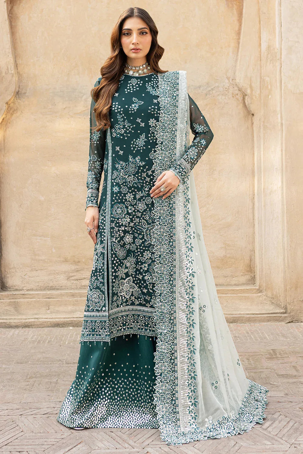 Farasha | Ritzier Wedding Formals |  Teal Dreams - Rang-e-Khaas