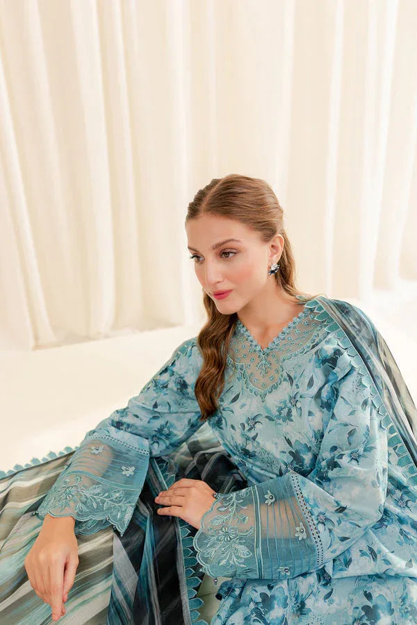 Farasha | Printed Essentials | AQUA BERYL - Rang-e-Khaas