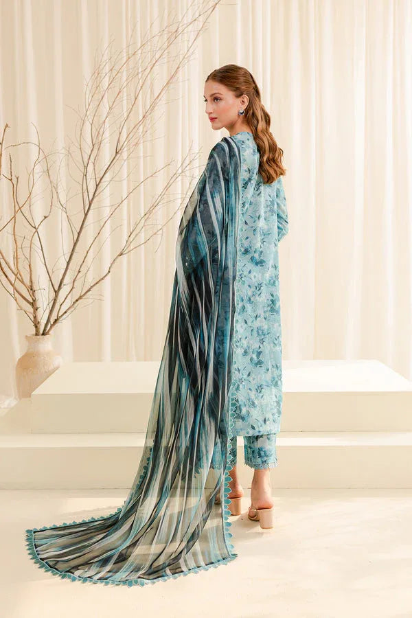 Farasha | Printed Essentials | AQUA BERYL - Rang-e-Khaas