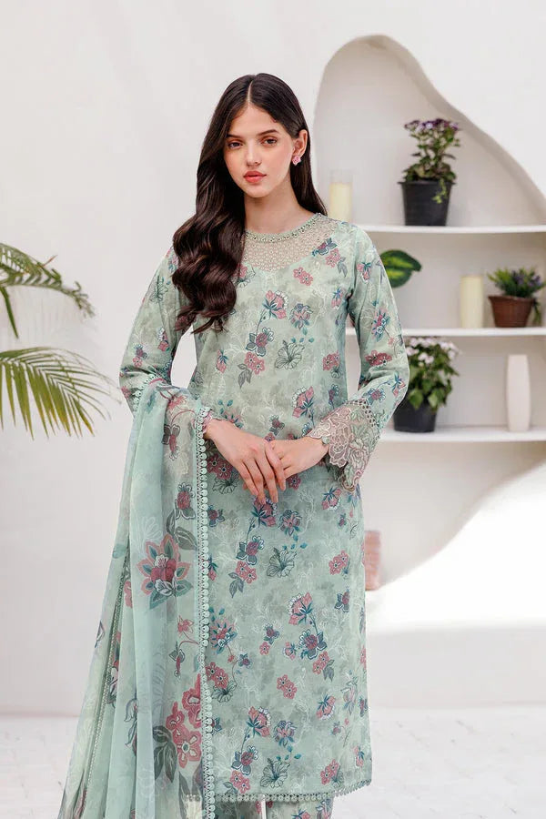 Farasha | Printed Essentials | MINT BREEZE - Rang-e-Khaas