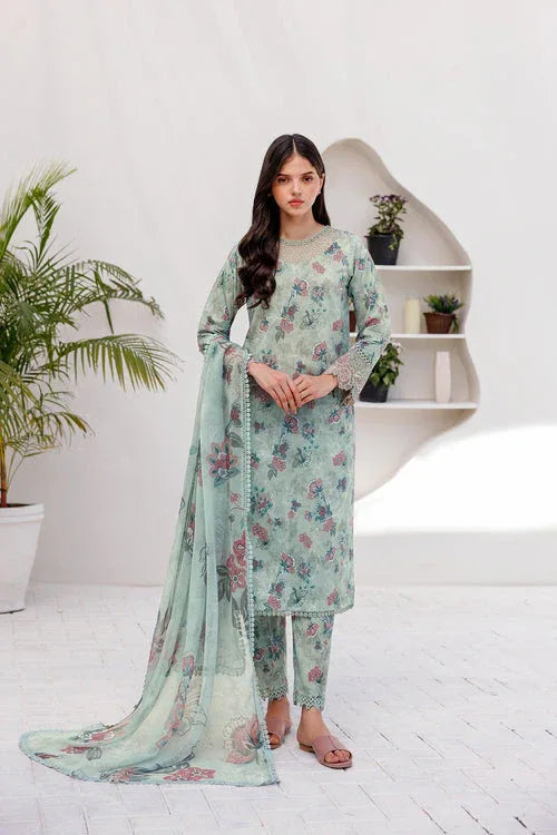 Farasha | Printed Essentials | MINT BREEZE - Rang-e-Khaas