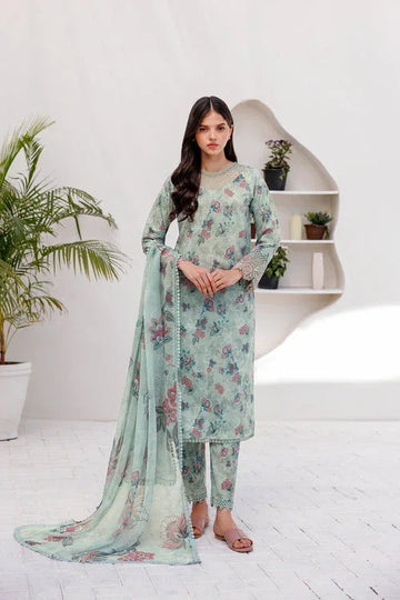Farasha | Printed Essentials | MINT BREEZE - Rang-e-Khaas