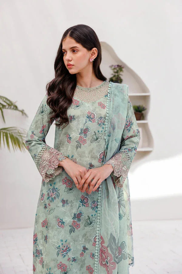Farasha | Printed Essentials | MINT BREEZE - Rang-e-Khaas