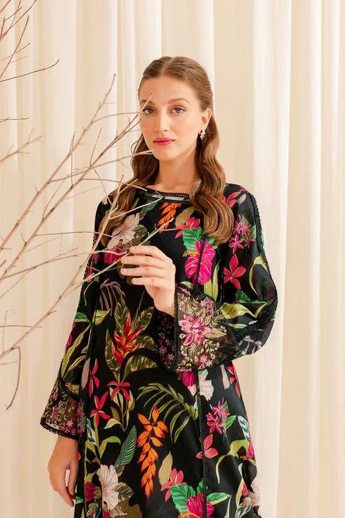 Farasha | Printed Essentials | EBONY PASSION - Rang-e-Khaas