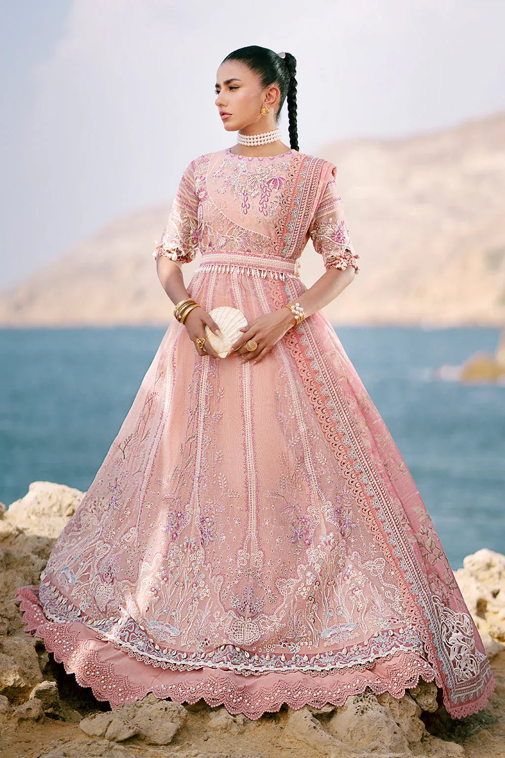 AJR Couture | Dastan Luxury Lawn 25 | Flair - Rang-e-Khaas