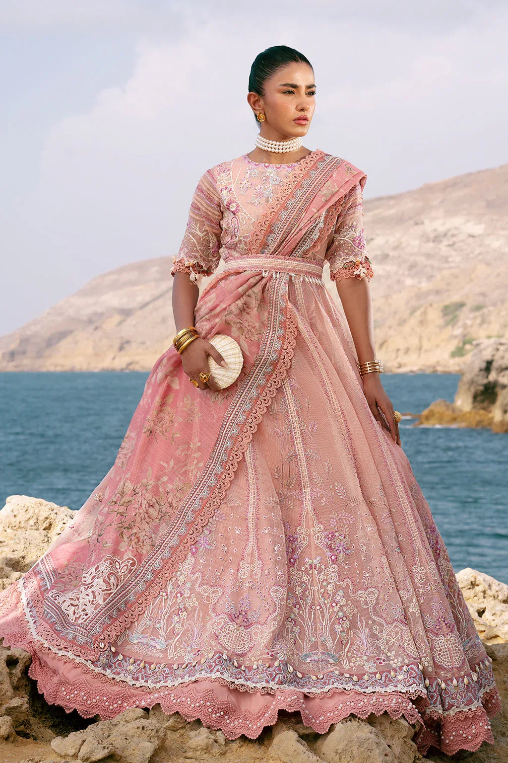 AJR Couture | Dastan Luxury Lawn 25 | Flair - Rang-e-Khaas