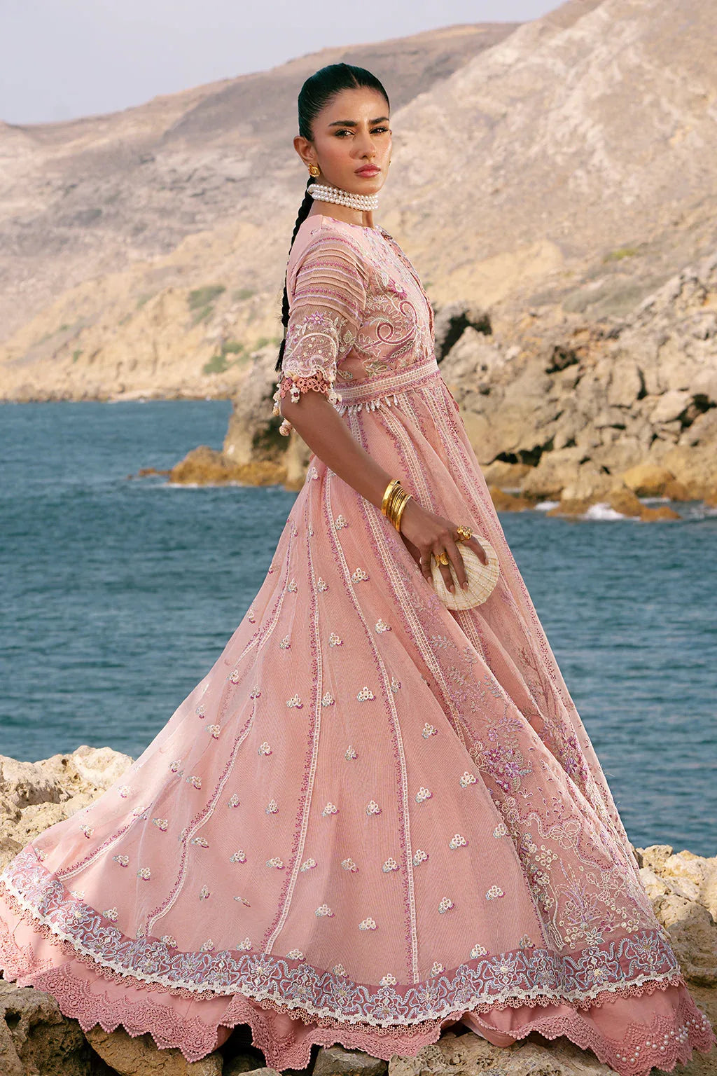 AJR Couture | Dastan Luxury Lawn 25 | Flair - Rang-e-Khaas