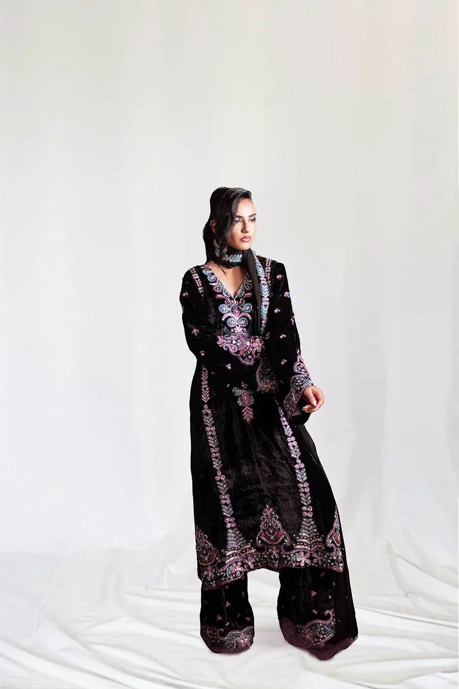 Saira Rizwan | Velvet Pret 25 | ZARQ-SRVP25-03 - Rang-e-Khaas