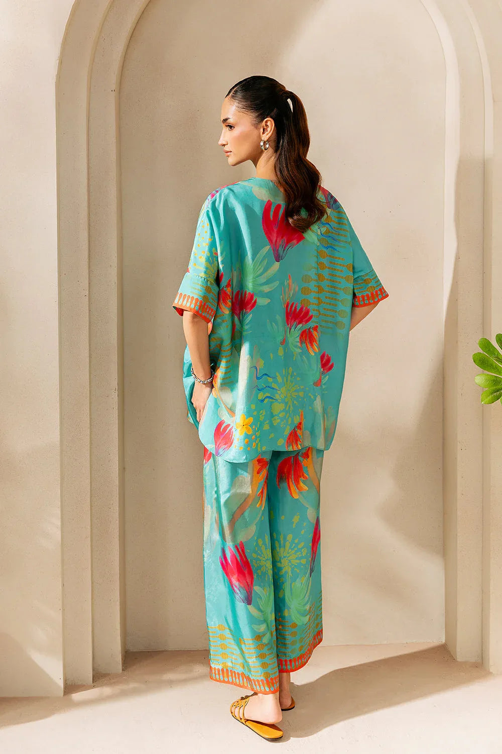Saira Rizwan | Silk Coords 25 | SUNSET SAMBA - SRSP-25-03 - Rang-e-Khaas