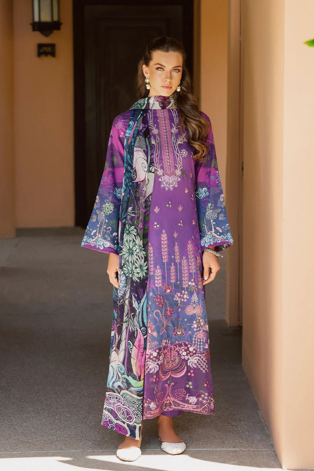 Ramsha | Ghazal Luxury Lawn | G-305 - Rang-e-Khaas