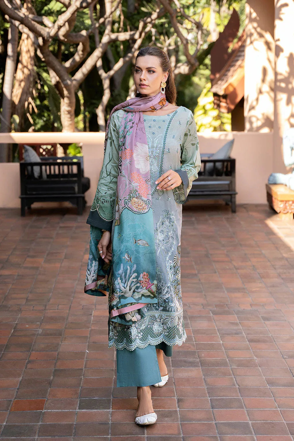 Ramsha | Ghazal Luxury Lawn | G-306 - Rang-e-Khaas