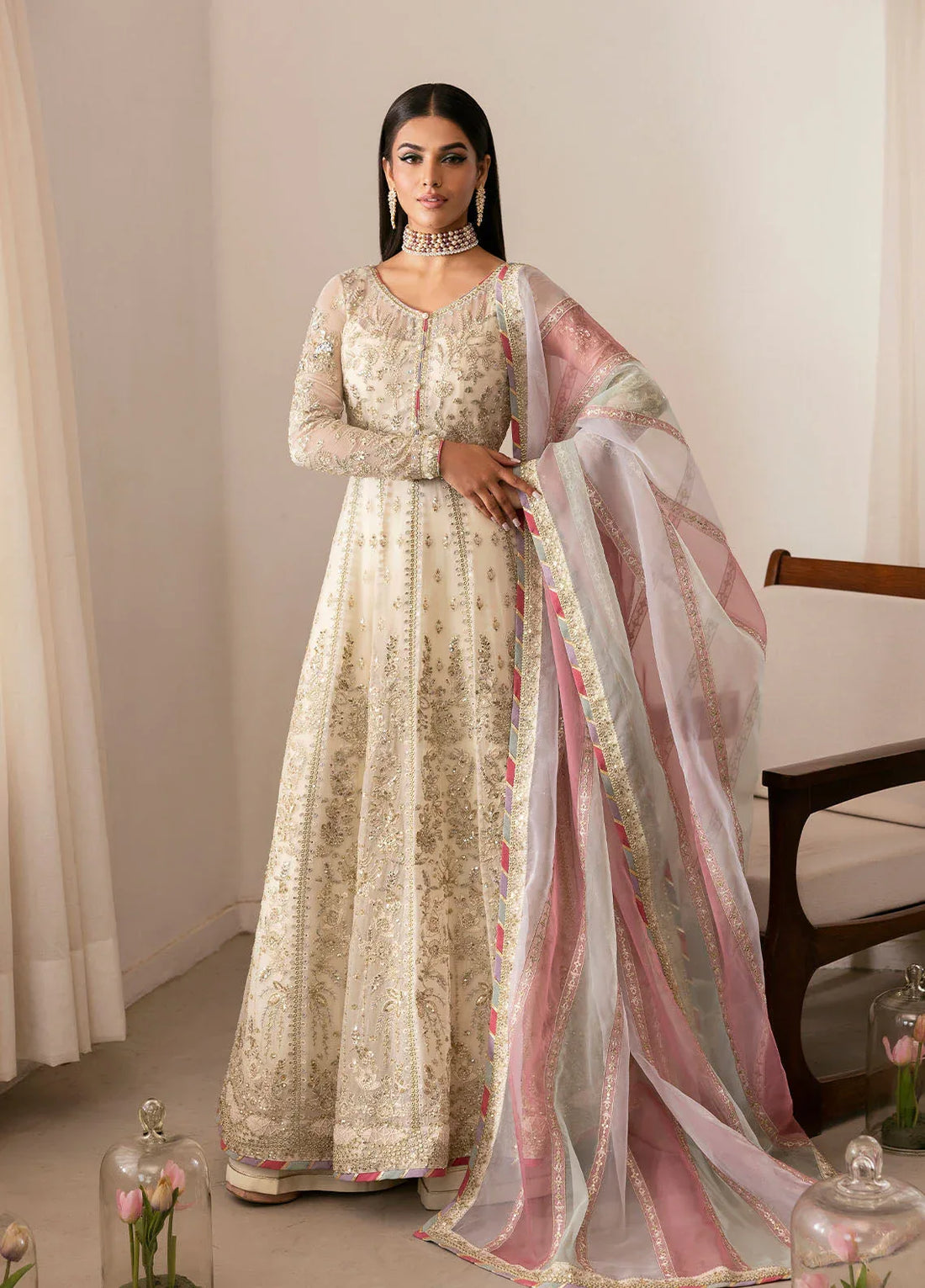 Gulaal | Reverie Embroidered Chiffon | CHIRAGH - Rang-e-Khaas