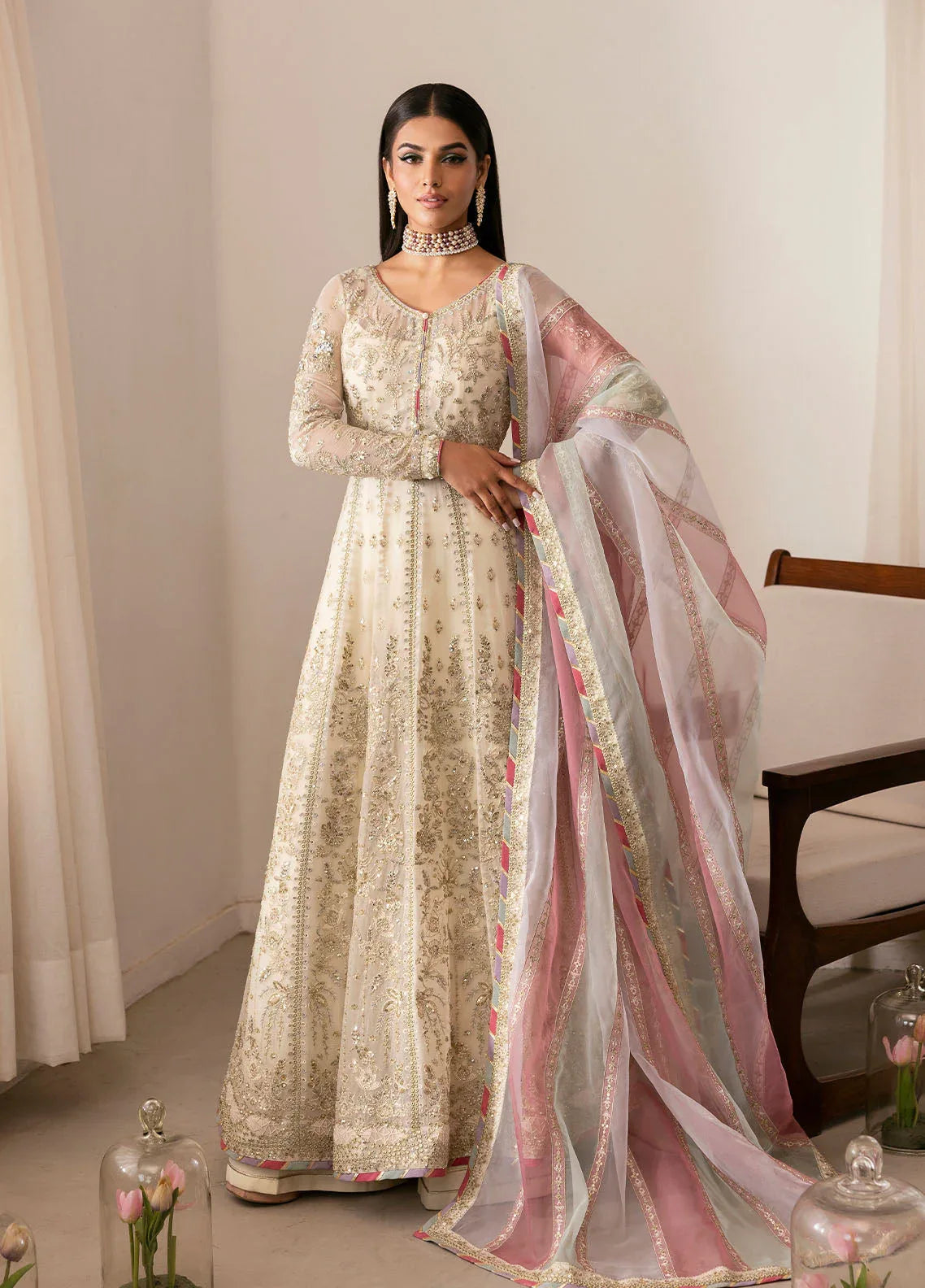 Gulaal | Reverie Embroidered Chiffon | CHIRAGH - Rang-e-Khaas
