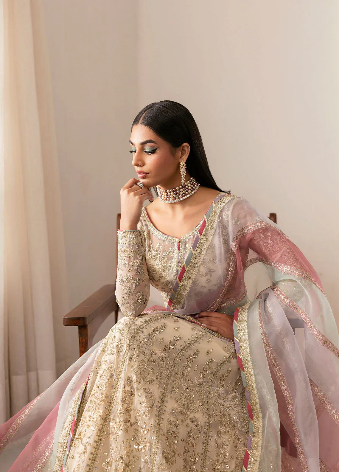 Gulaal | Reverie Embroidered Chiffon | CHIRAGH - Rang-e-Khaas
