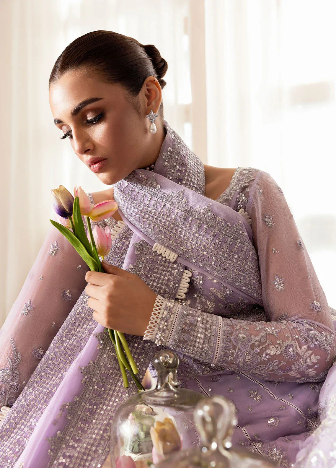 Gulaal | Reverie Embroidered Chiffon | PAREESA - Rang-e-Khaas