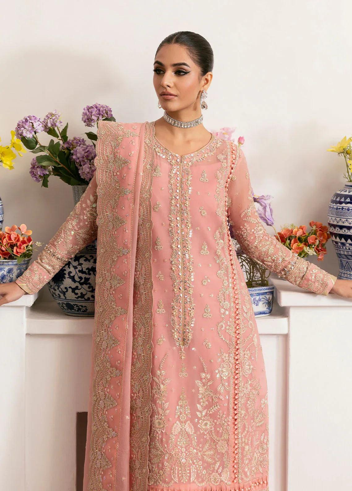 Gulaal | Reverie Embroidered Chiffon | CORALYN - Rang-e-Khaas