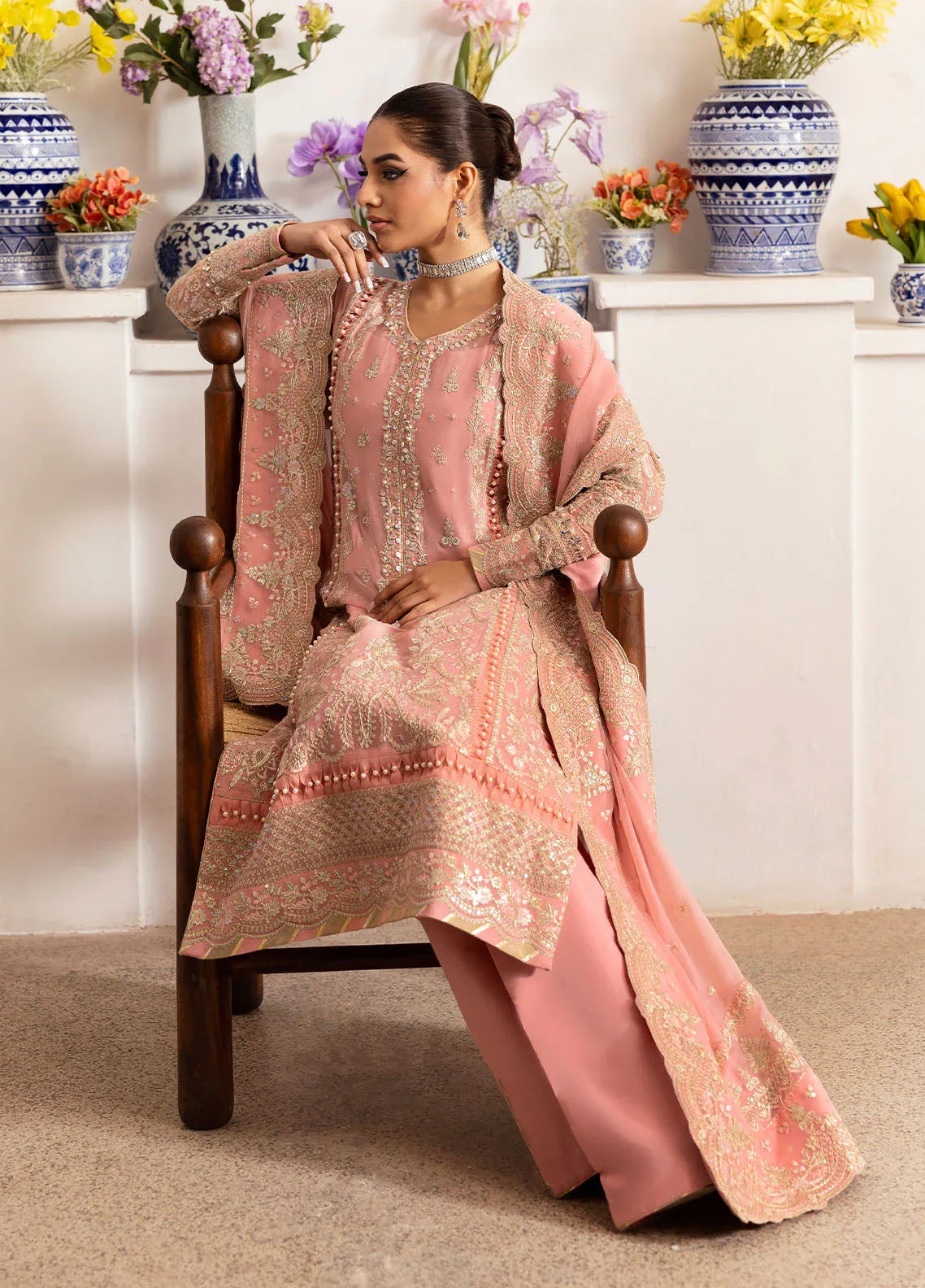 Gulaal | Reverie Embroidered Chiffon | CORALYN - Rang-e-Khaas