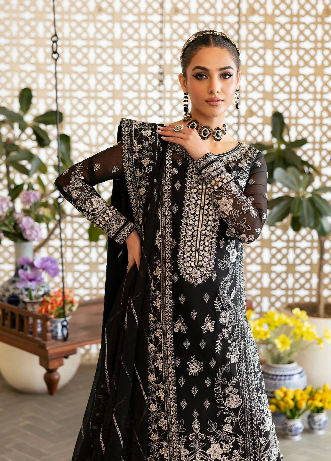 Gulaal | Reverie Embroidered Chiffon | NYRA - Rang-e-Khaas