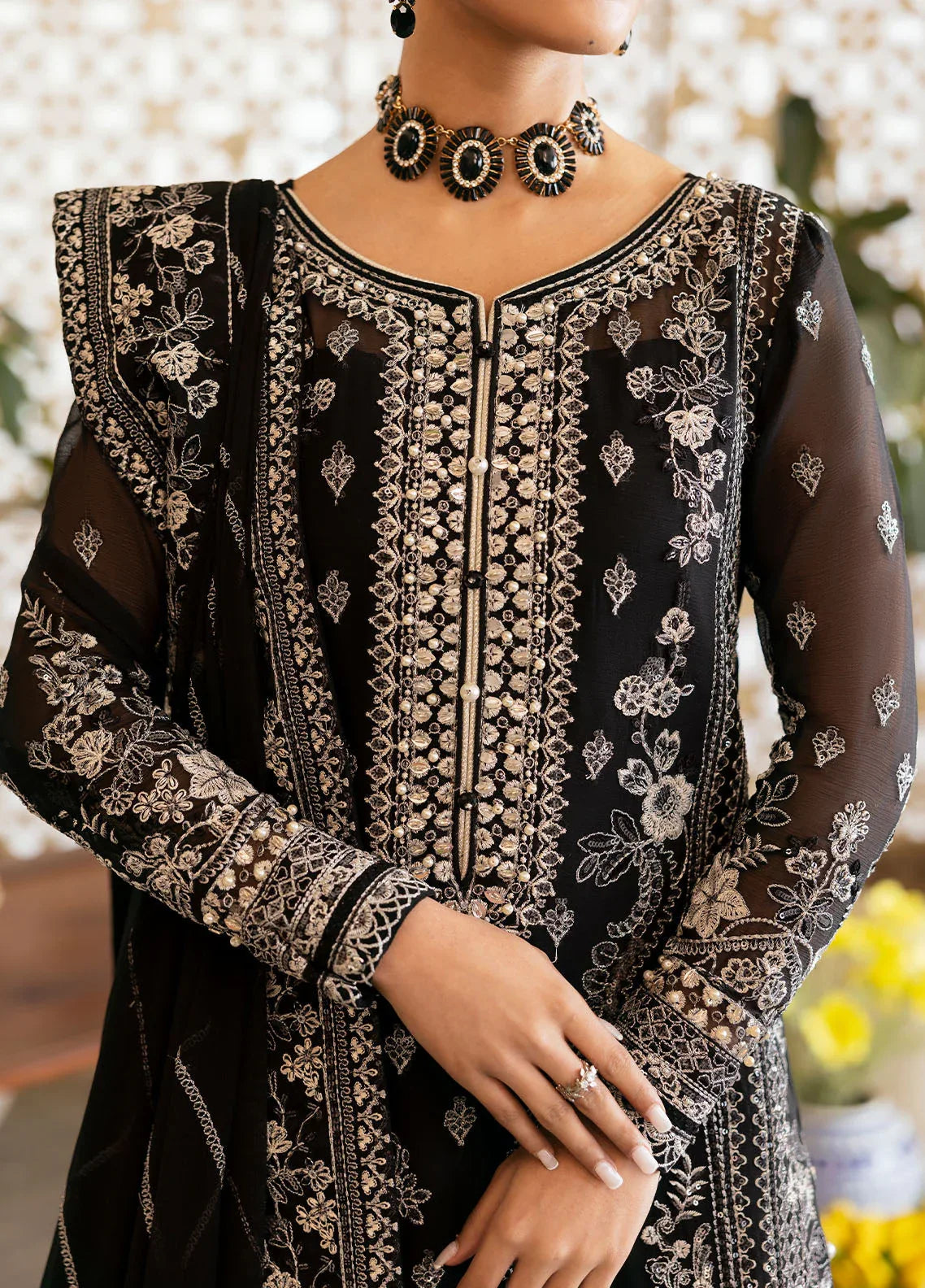Gulaal | Reverie Embroidered Chiffon | NYRA - Rang-e-Khaas