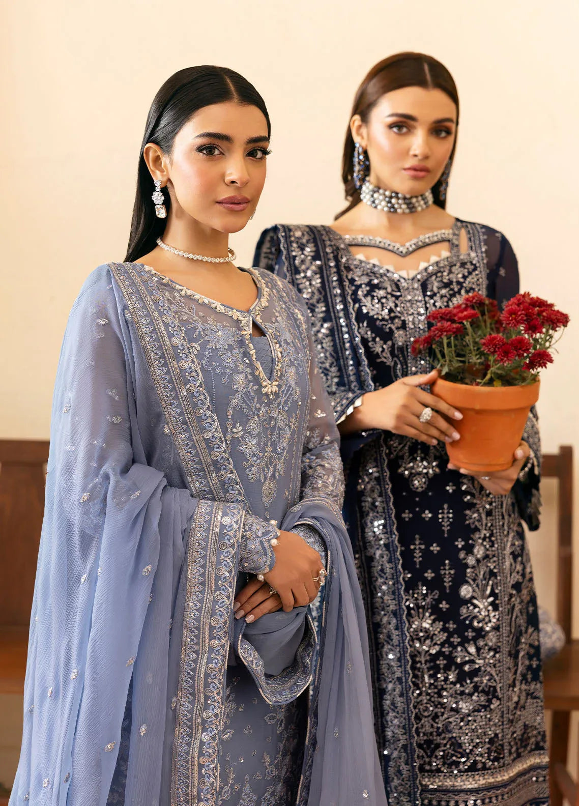 Gulaal | Reverie Embroidered Chiffon | MEHER - Rang-e-Khaas