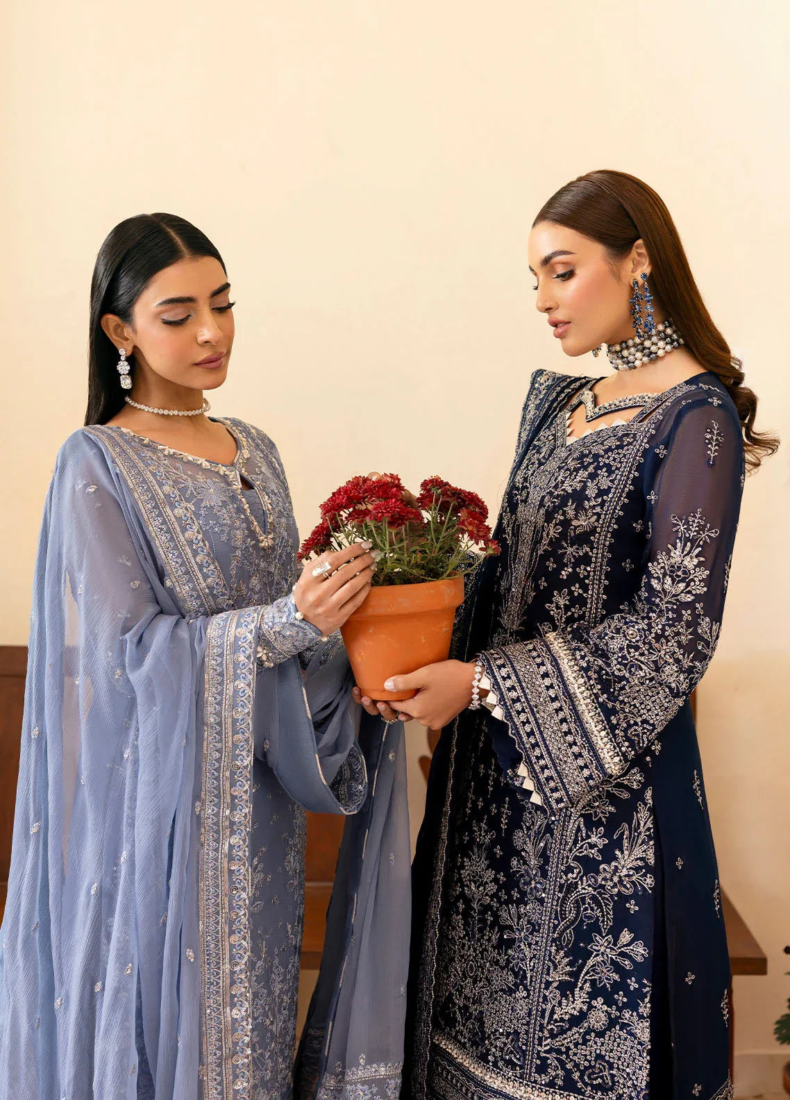 Gulaal | Reverie Embroidered Chiffon | MEHER - Rang-e-Khaas
