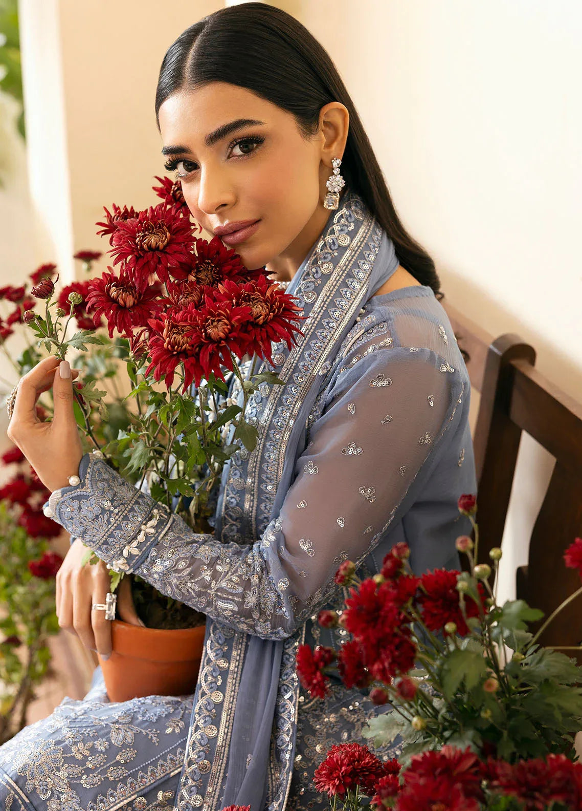 Gulaal | Reverie Embroidered Chiffon | MEHER - Rang-e-Khaas