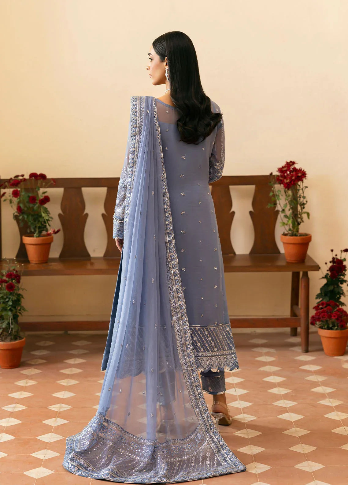 Gulaal | Reverie Embroidered Chiffon | MEHER - Rang-e-Khaas