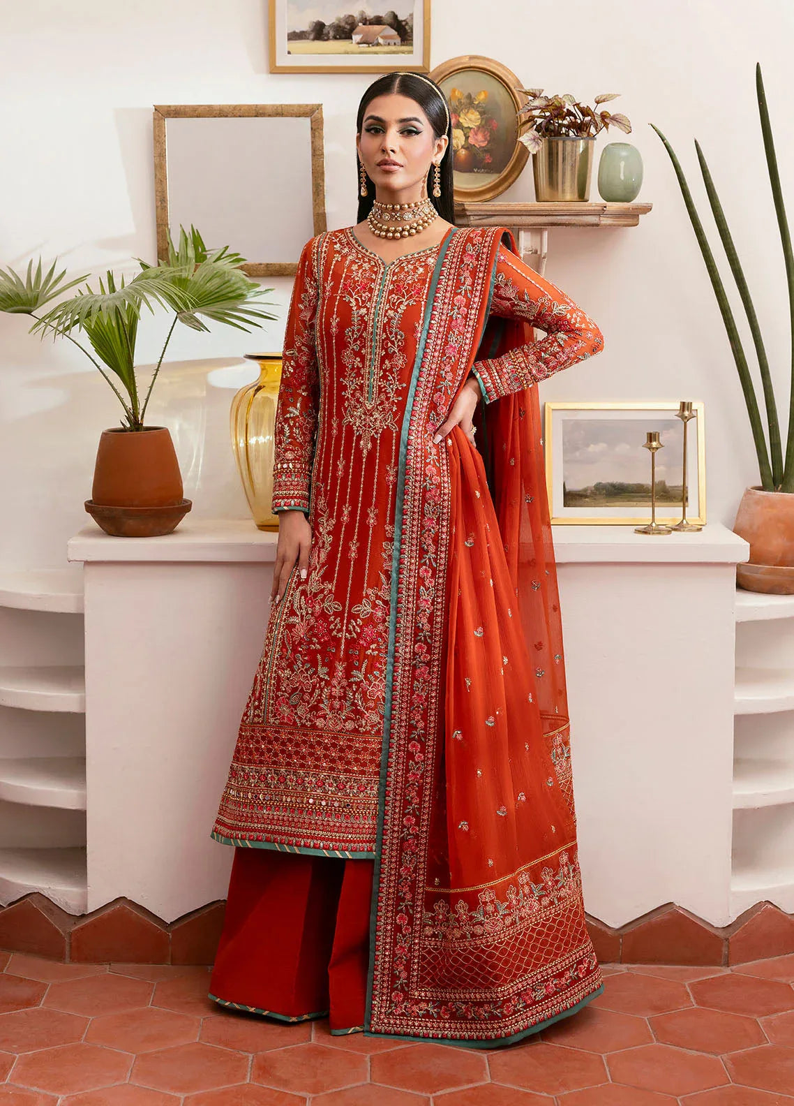 Gulaal | Reverie Embroidered Chiffon | ZARNA - Rang-e-Khaas