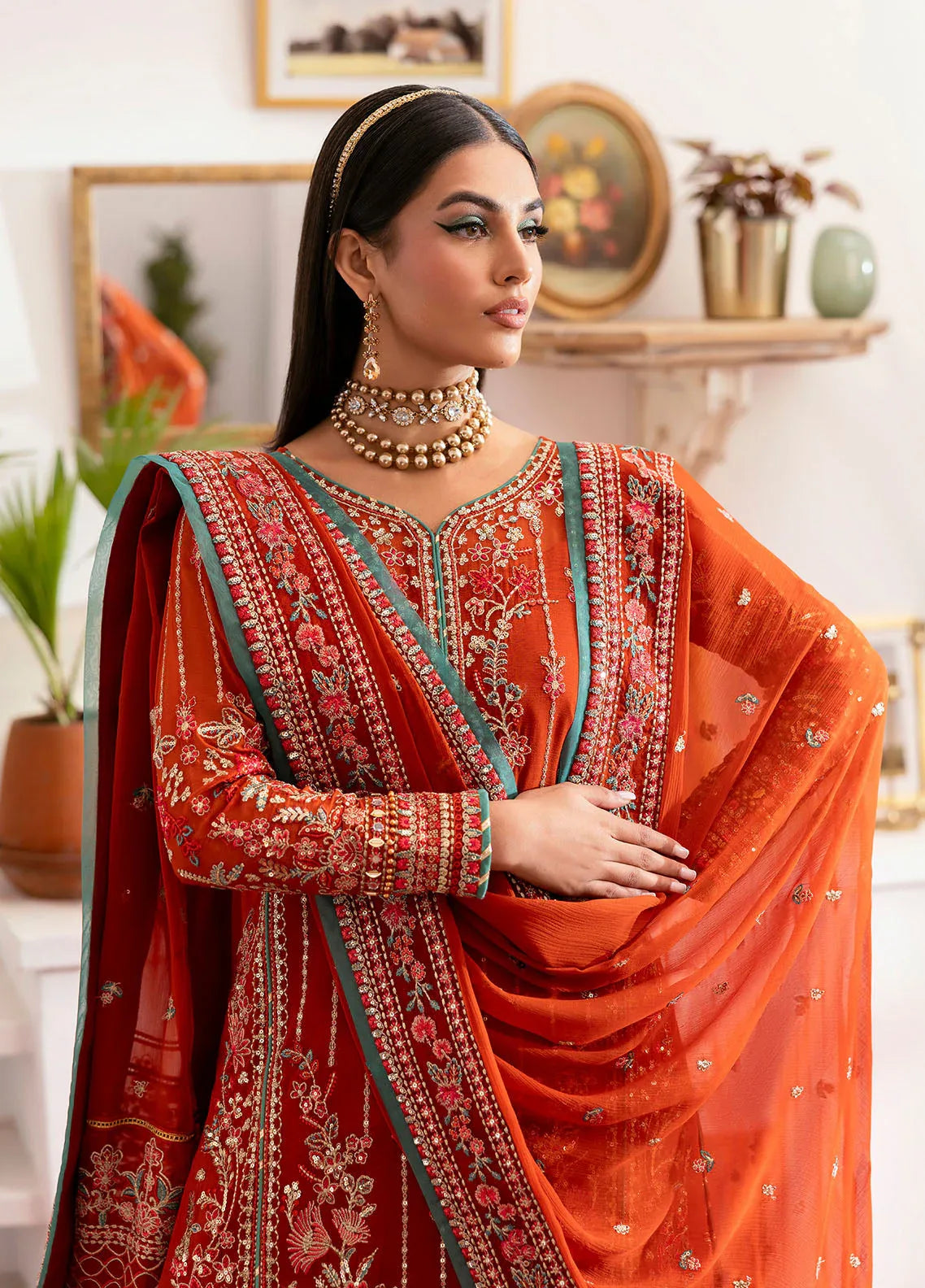 Gulaal | Reverie Embroidered Chiffon | ZARNA - Rang-e-Khaas