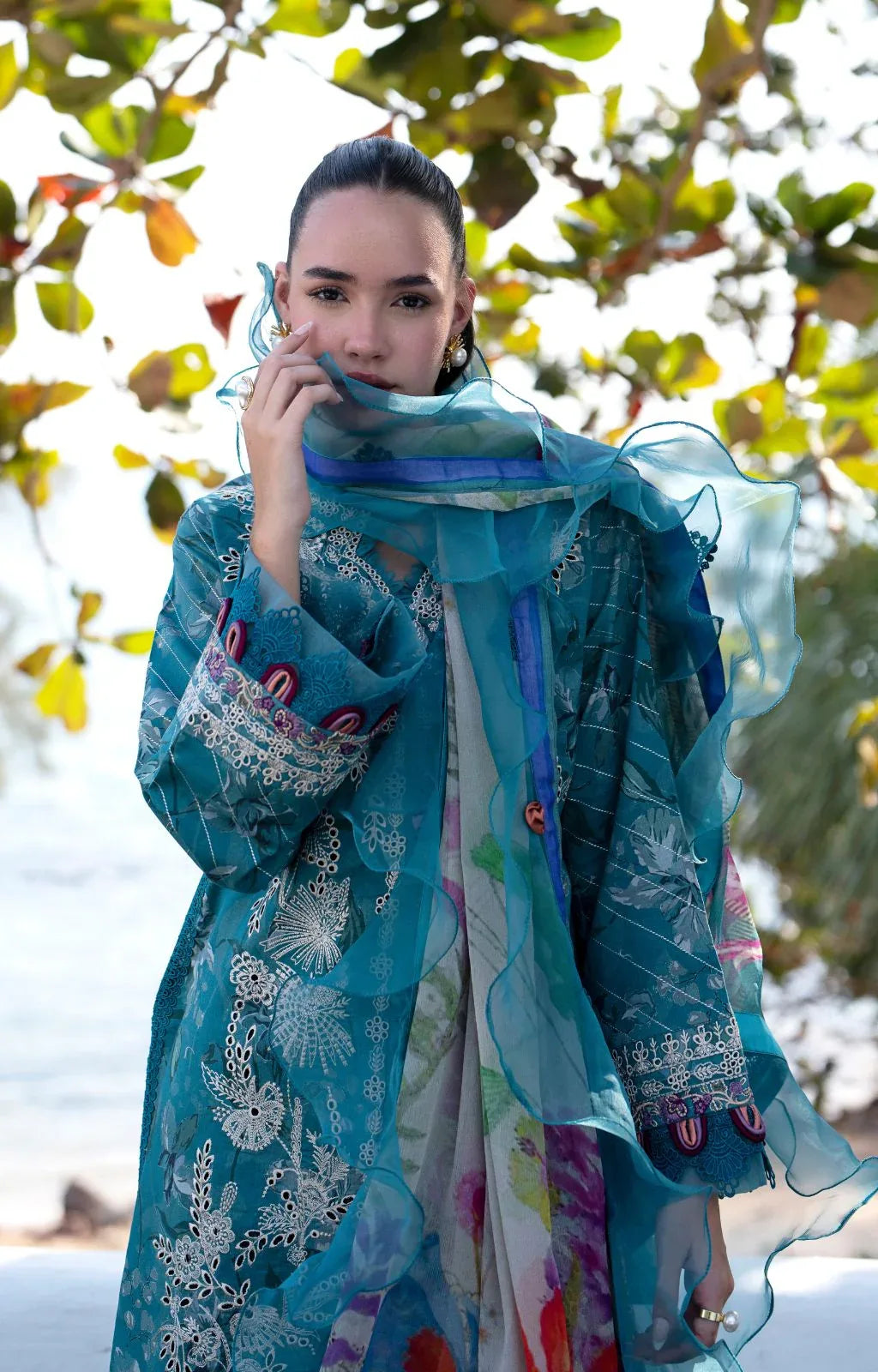 AJR Couture | Printakari Lawn 25 | Glory - Rang-e-Khaas