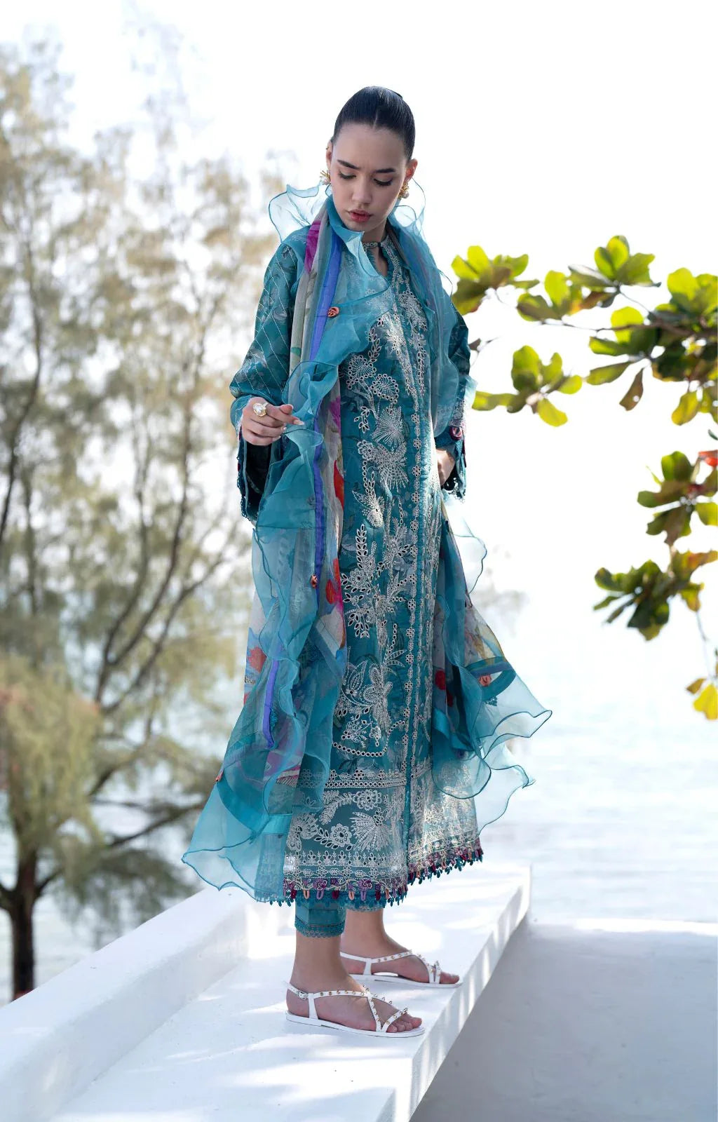 AJR Couture | Printakari Lawn 25 | Glory - Rang-e-Khaas