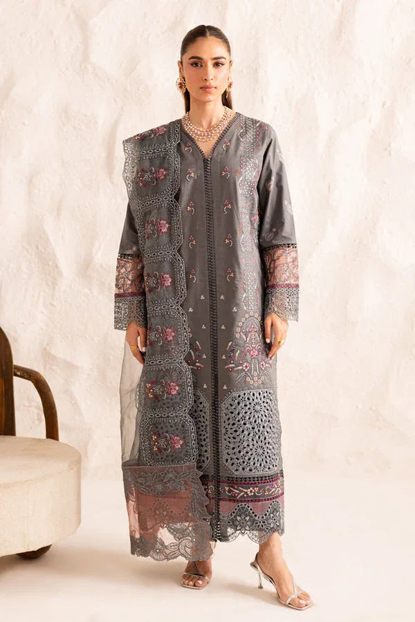 Marjjan | Guzel Lawn | SMC 205-B (Grey) - Rang-e-Khaas