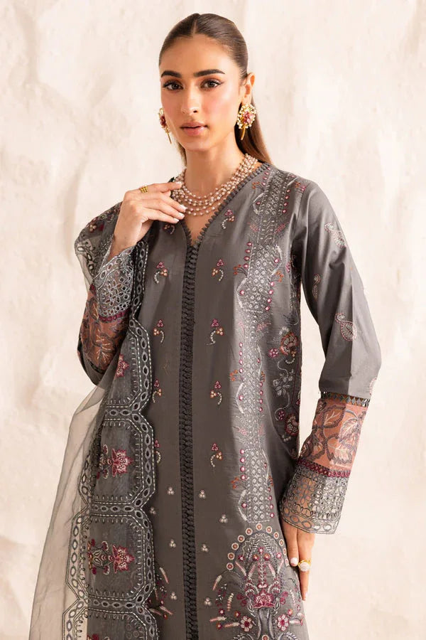 Marjjan | Guzel Lawn | SMC 205-B (Grey) - Rang-e-Khaas