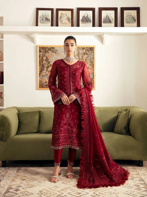 Gulaal | Embroidered Chiffon 23 | RUBY GL-EC-23V1-02 - Rang-e-Khaas