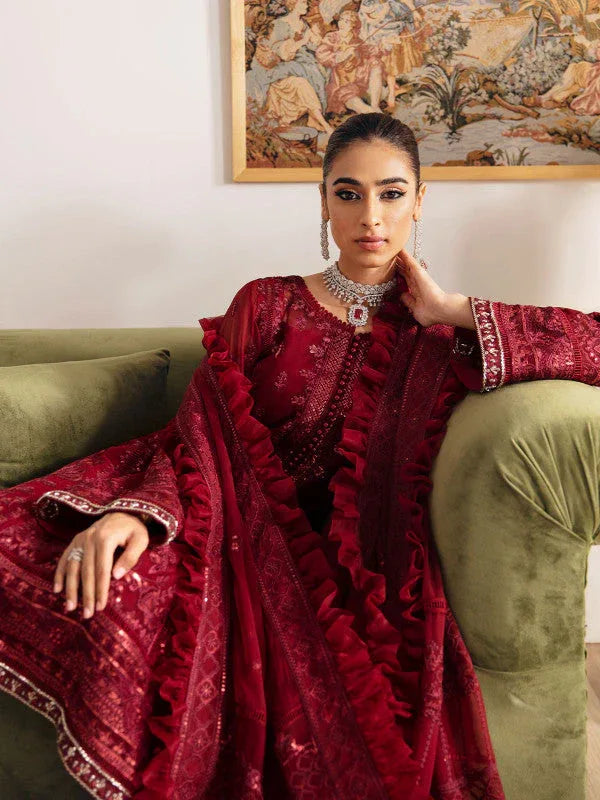 Gulaal | Embroidered Chiffon 23 | RUBY GL-EC-23V1-02 - Rang-e-Khaas