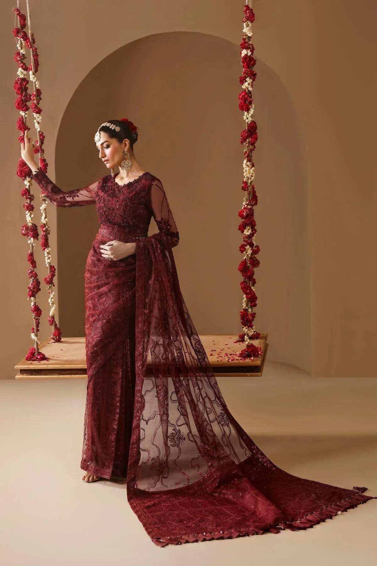 Alizeh | Reena Wedding Formals | AF-HM-4022-GULAB - Rang-e-Khaas