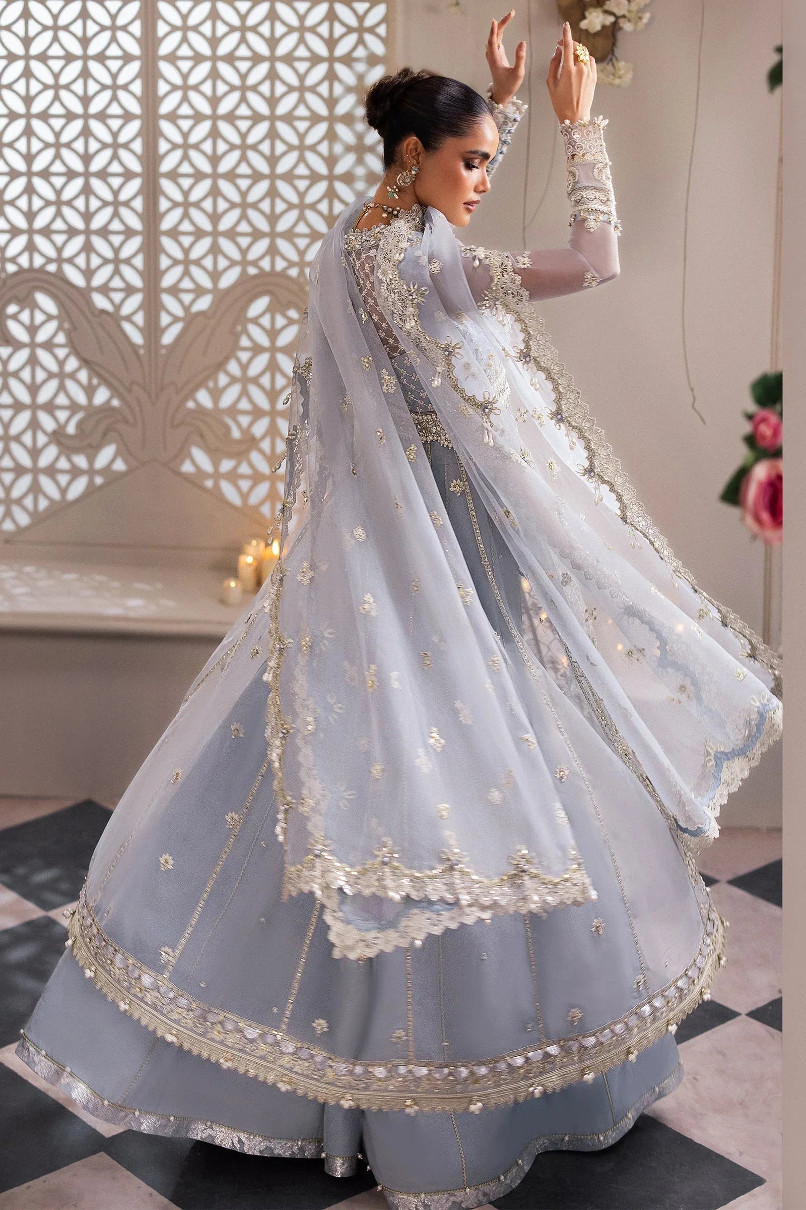 Gossamer by Zaha Embroidered Organza 3Pc Suit ZC24-01 Sofina - Rang-e-Khaas