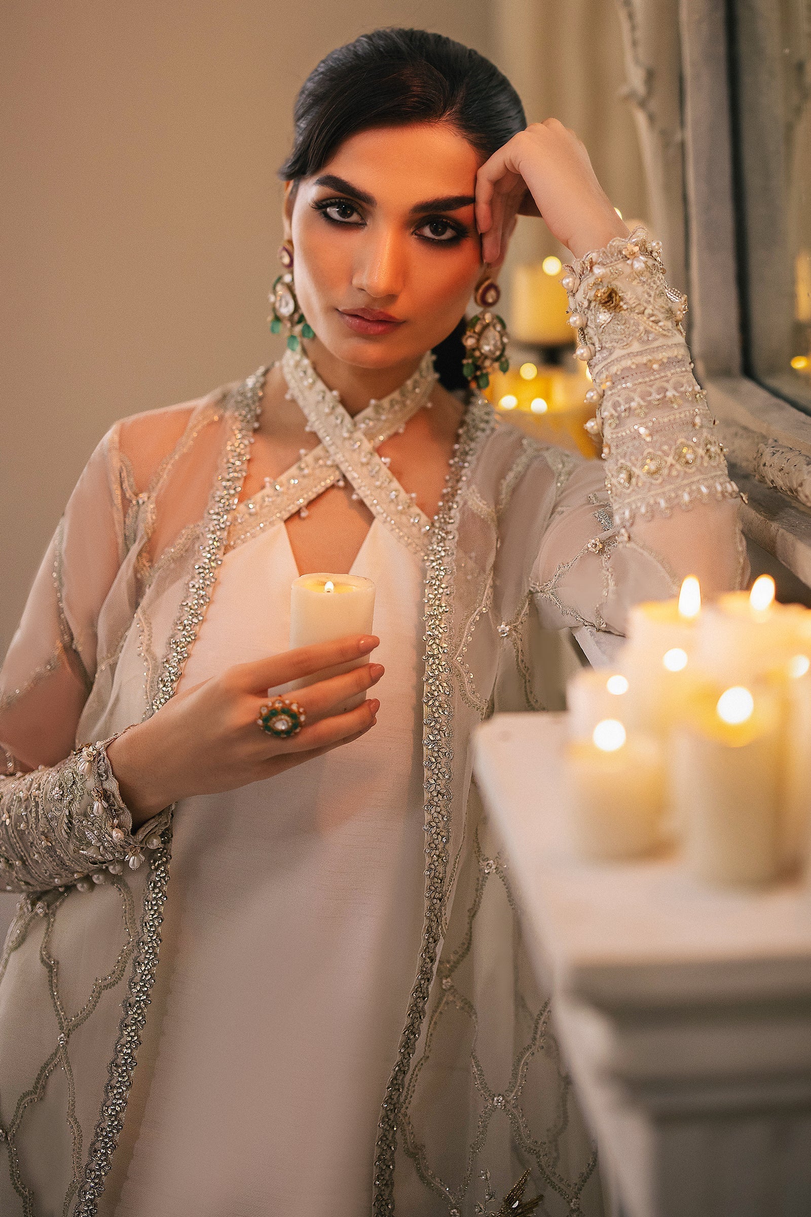 Gossamer by Zaha Embroidered Organza 3Pc Suit ZC24-02 Leiyn - Rang-e-Khaas