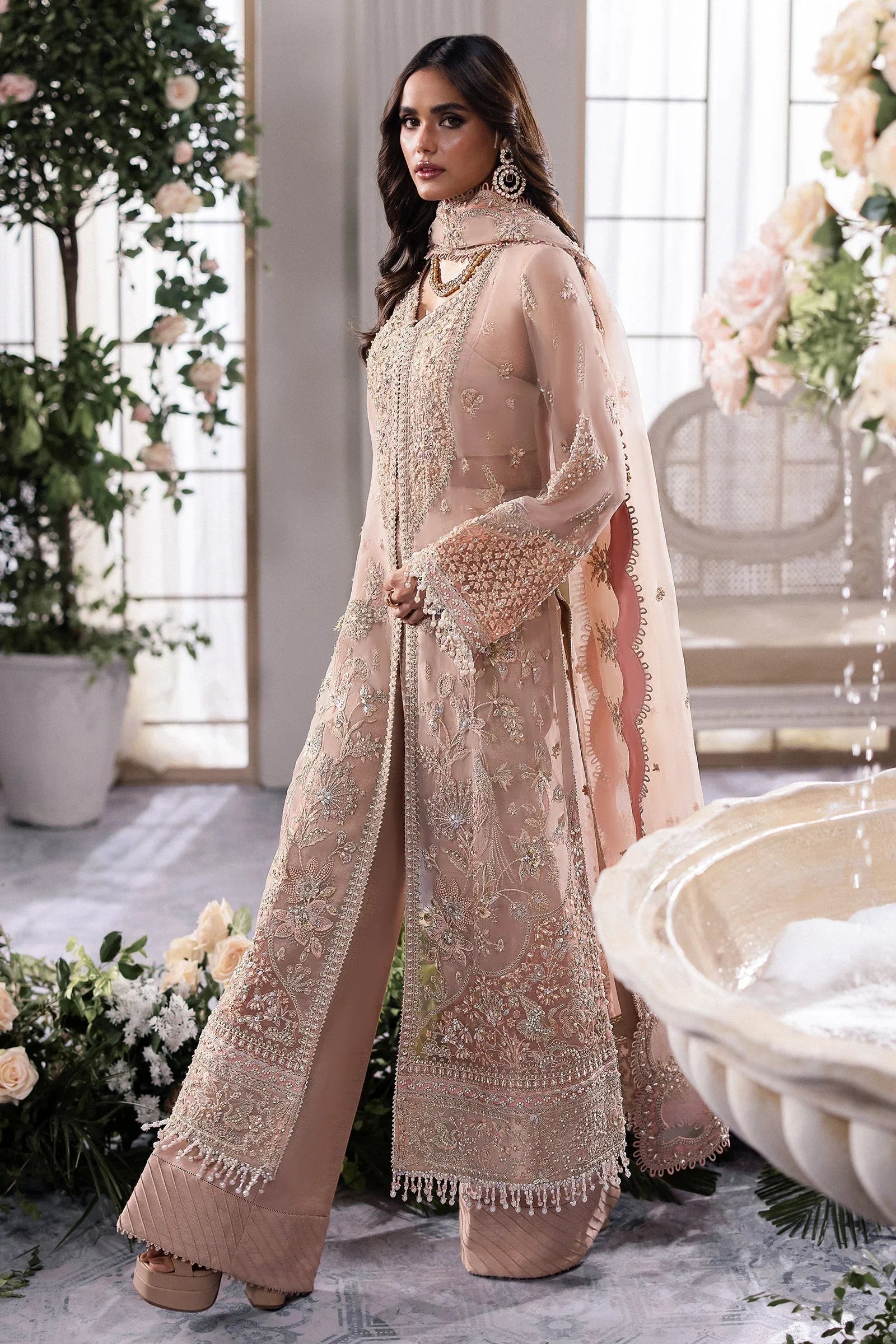 Gossamer by Zaha Embroidered Organza 3Pc Suit ZC24-05 Elysia - Rang-e-Khaas