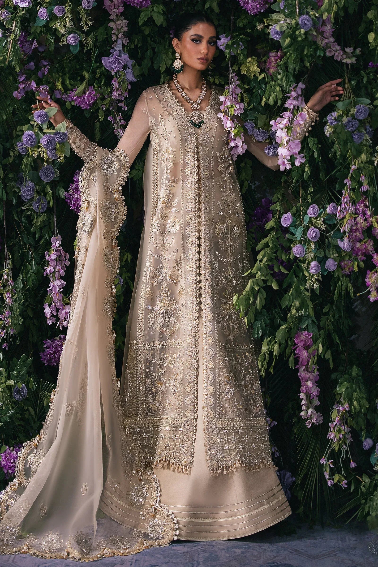 Gossamer by Zaha Embroidered Organza 3Pc Suit ZC24-06 Talia - Rang-e-Khaas