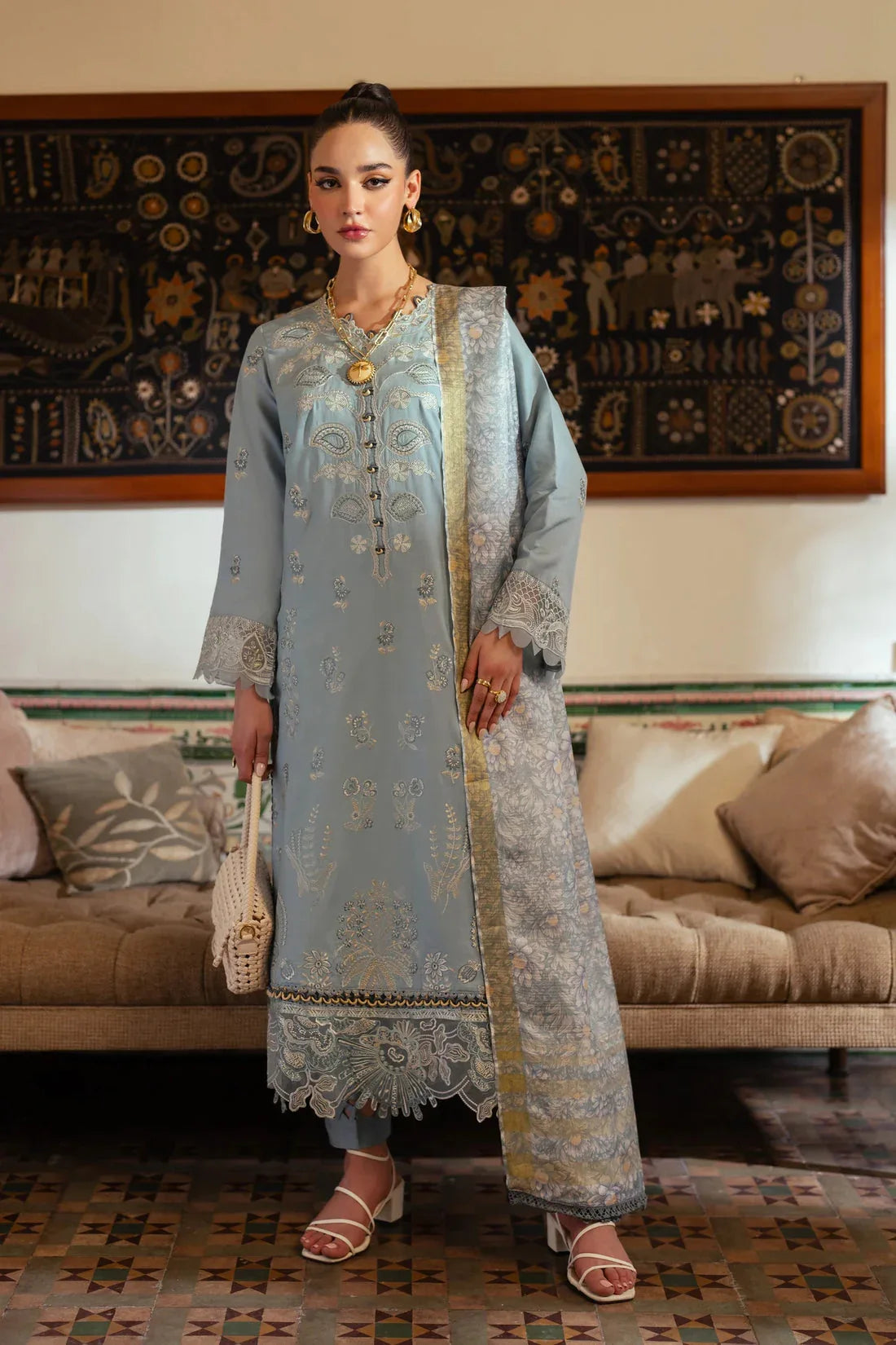 Aabyaan | Miraal Signature Embroidered Viscose | MALEEN (AV-04) - Rang-e-Khaas