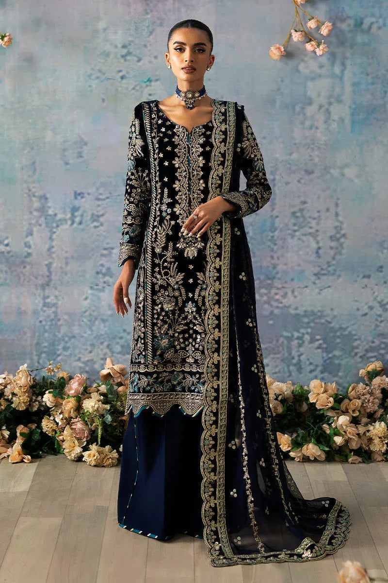 Gulaal | Celeste Velvet 24 | Azure - Rang-e-Khaas