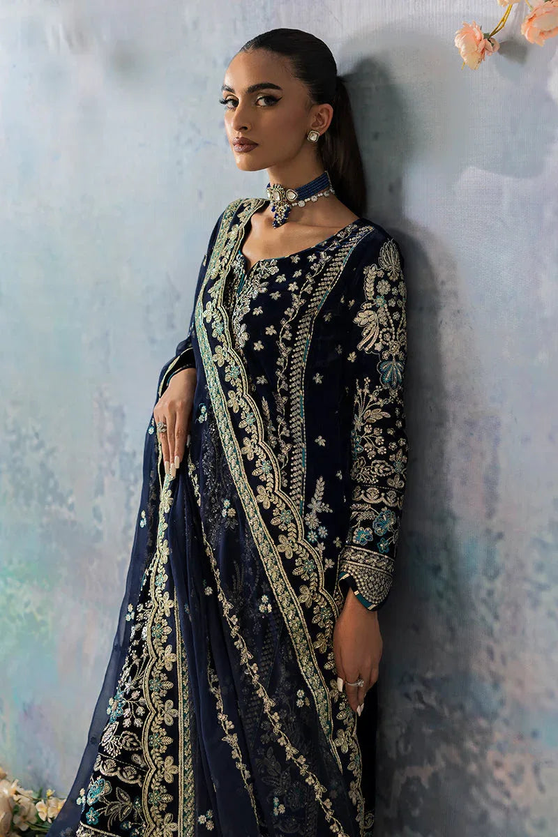 Gulaal | Celeste Velvet 24 | Azure - Rang-e-Khaas