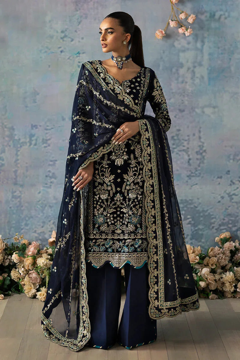 Gulaal | Celeste Velvet 24 | Azure - Rang-e-Khaas