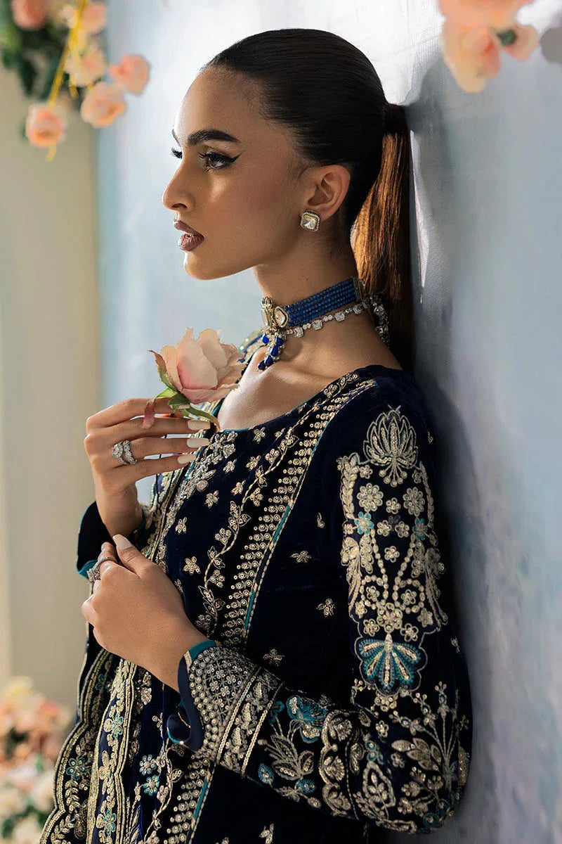Gulaal | Celeste Velvet 24 | Azure - Rang-e-Khaas
