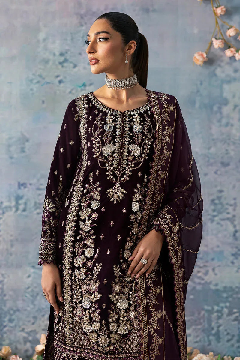 Gulaal | Celeste Velvet 24 | Plum - Rang-e-Khaas