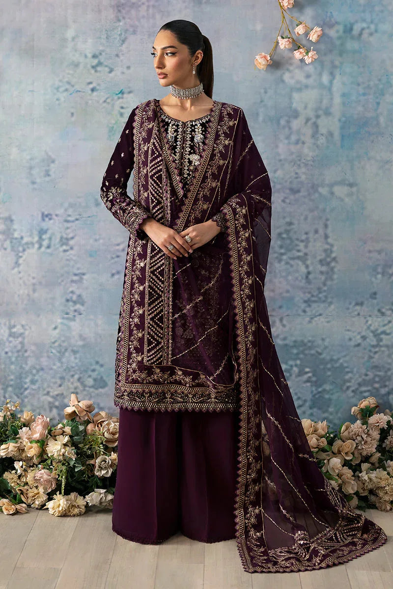 Gulaal | Celeste Velvet 24 | Plum - Rang-e-Khaas