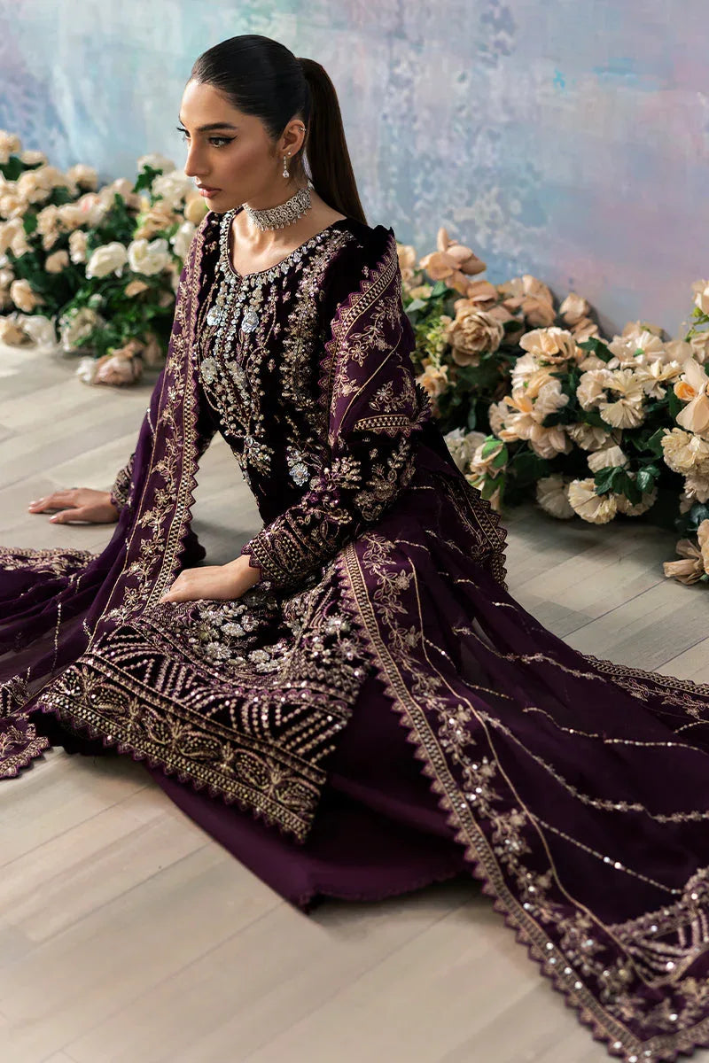 Gulaal | Celeste Velvet 24 | Plum - Rang-e-Khaas