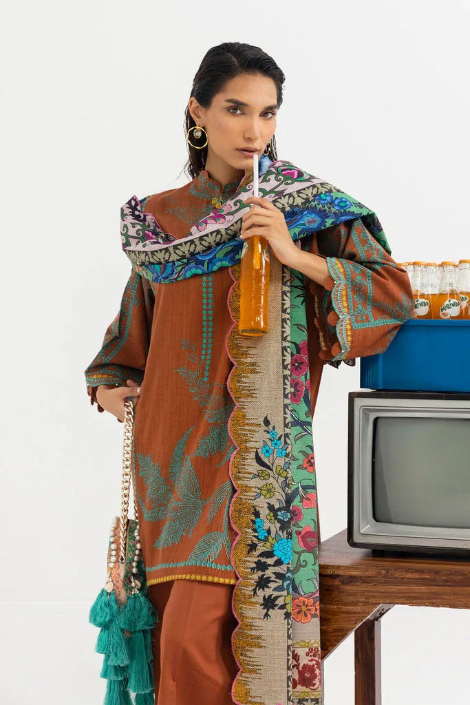 Sana Safinaz | Mahay Winter 25 | H255-005B-3CQ - Rang-e-Khaas