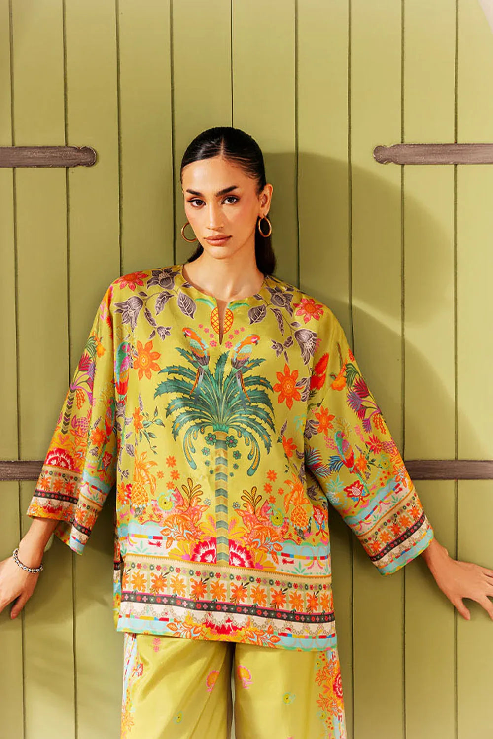 Saira Rizwan | Silk Coords 25 | PALM SUGAR - SRSP-25-04 - Rang-e-Khaas